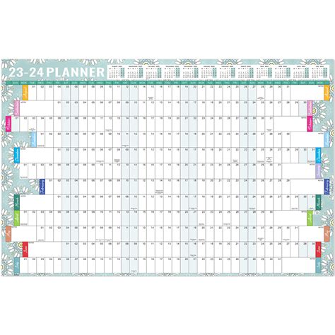 Buy Wall Planner 2023-2024 - A1 Large 2023-2024 Wall Planner from Aug. 2023 to Jul. 2024, Mid ...