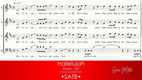 Hallelujah Psalm Satb Youtube