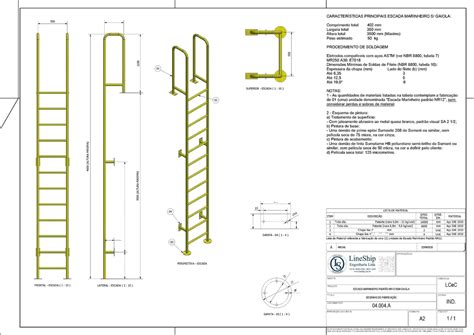 Projeto Escada Marinheiro Simples até 3 5m