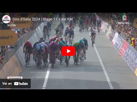 Giro de Italia 2024 Vídeo del último kilómetro de la 11ª etapa