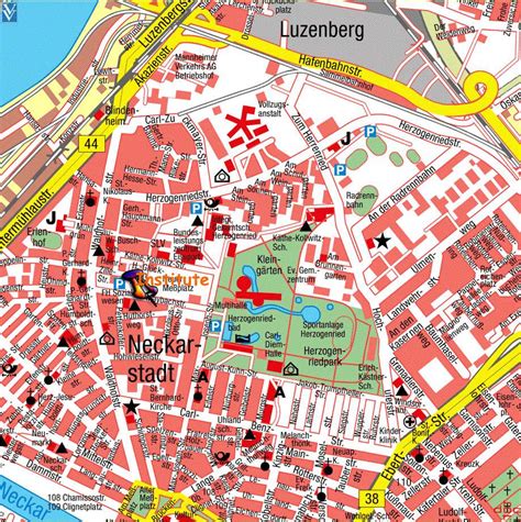 Stadtplan Von Mannheim Detaillierte Gedruckte Karten Von Mannheim