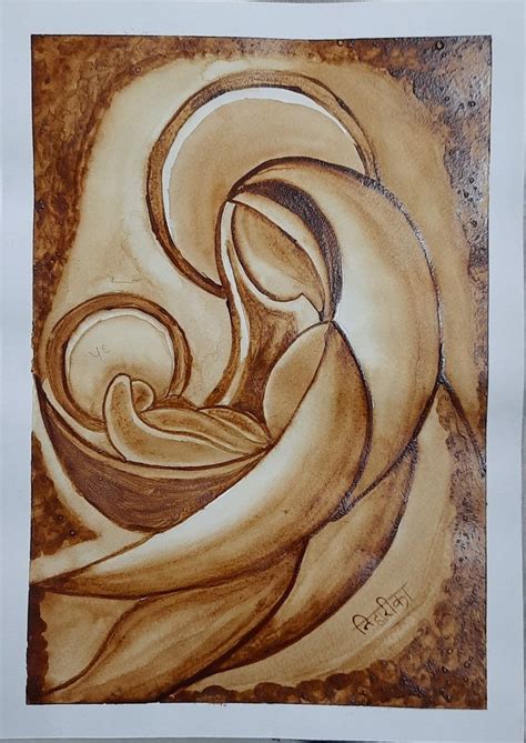 Abstract Coffee Painting By Niharika Sule Coffee Painting Coffee