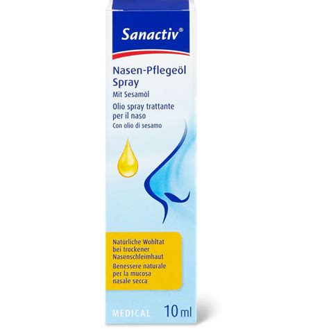 Sanactiv Spray D Huile De Soin Nasal Migros