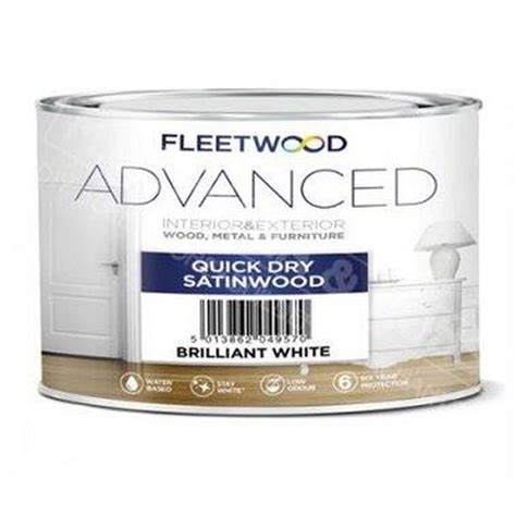 Fleetwood Advanced Quick Dry Satinwood Brilliant White 500ml To