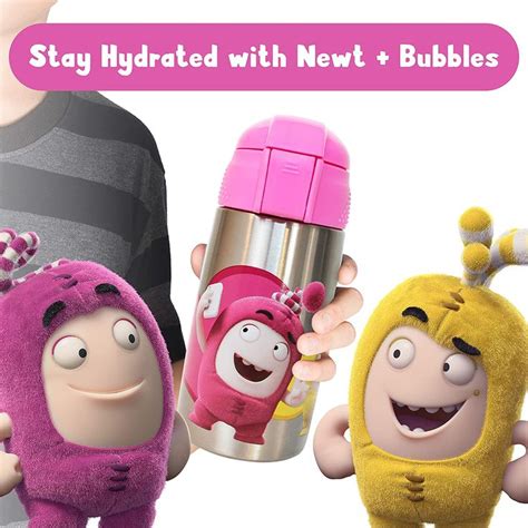 Oddbods Pink Stainless Steel Water Bottle For Kids Kids Thermos Kids