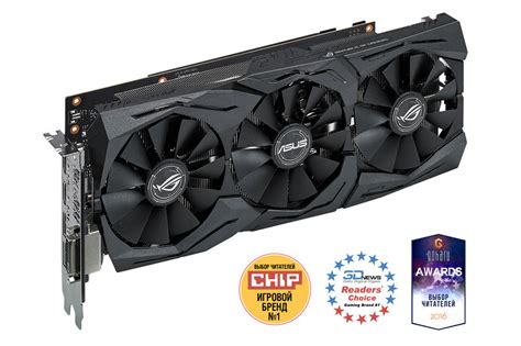 Видеокарта ASUS NVIDIA GeForce GTX 1080 STRIX-GTX1080-8G-GAMING 8ГБ ...