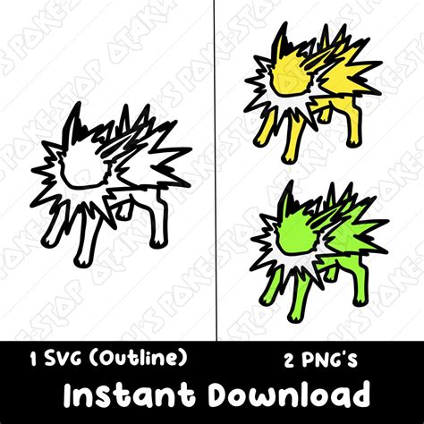 Pokemon Svg Pokemon Png Jolteon Svg File Svg Outline Cricut