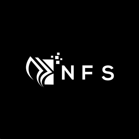 Nfs Credit Repair Accounting Logo Design On Black Background Nfs