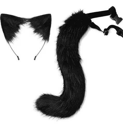 Gato Raposa Lobo Cauda E Orelhas Fantasia Cosplay De Hallowe