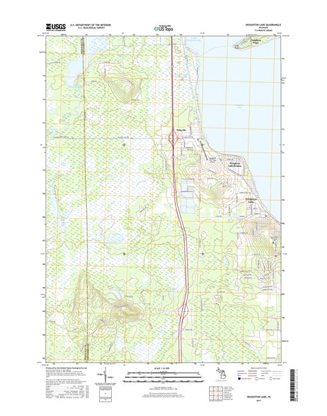Houghton Lake Michigan - 24k Topo Map