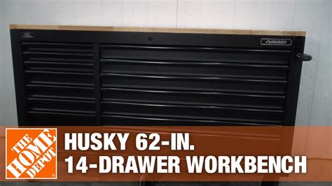 Husky In Drawer Mobile Workbench With Adjustable Height Solid