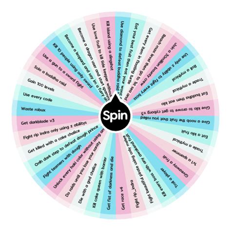 Blox Fruit Challenges Spin The Wheel App