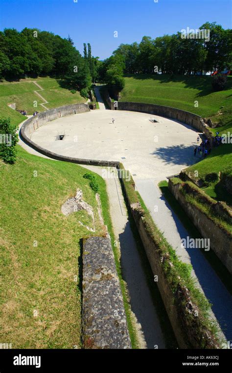 Roman Amphitheatre Trier Stock Photo Alamy