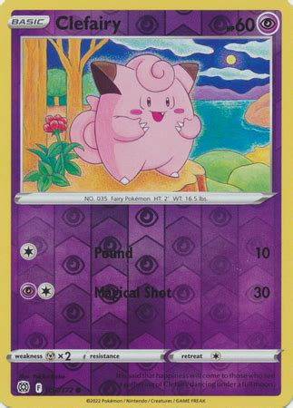 Clefairy Brilliant Stars Reverse Holo Common Shady Bloom