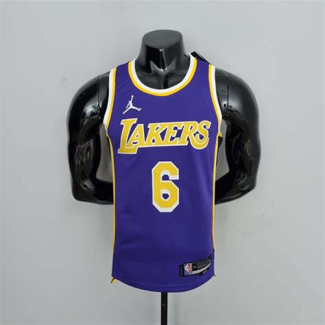 Regata NBA Los Angeles Lakers N6 LeBron James Nike Masculina Roxo