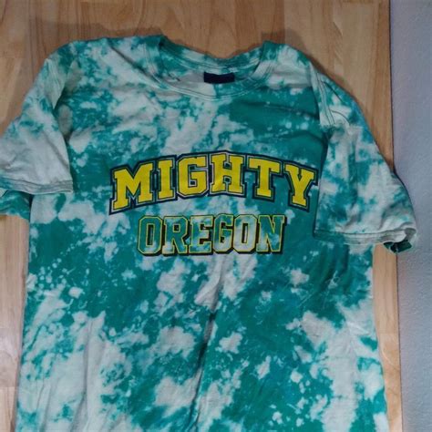 Vintage Mighty Oregon Ducks Logo Tie Dye Reverse Dye Gem