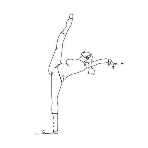 Premium Vector Continuous Line Drawing Illustration Of Ballet Dancer