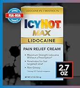 Amazon Icy Hot Max Strength Pain Relief Cream With Lidocaine Plus Menthol Ounces