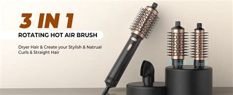 Amazon Rotating Hair Dryer Brush 3 In 1 Rotating Hot Air Brush With Detachable Brush 2