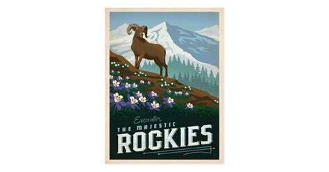 The Rocky Mountains | Colorado Postcard | Zazzle.com