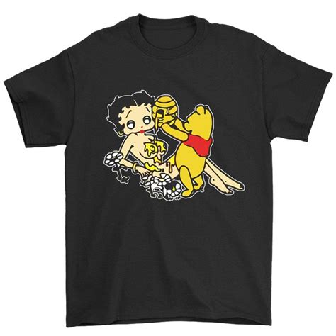 Betty Boop Winnie Pooh Honey Mens T Shirt Betty Boop Mens Tshirts Boop