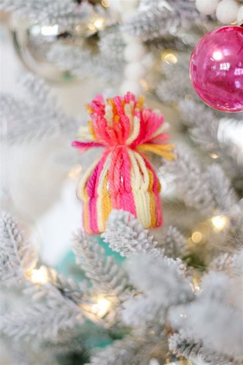 The Cutest Diy Yarn Hat Ornaments Modern Glam