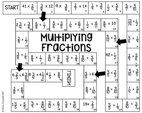 6 Printable Fraction Board Games For Multiplying And Dividing Fractions