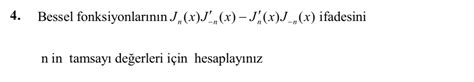 Solved Bessel Fonksiyonlarının Jn X J N X Jn X J N X