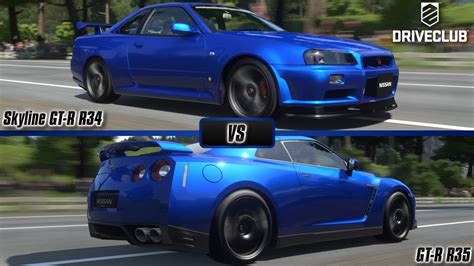 Driveclub Nissan Skyline Gt R R34 V Spec Ii Vs Nissan Gt R R35 [episode 57] Youtube