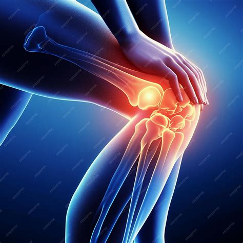 A picture of a persons knee and knee with a picture of a persons knee