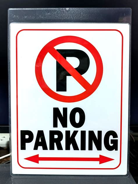 No Parking Signage Laminated Sintraboard Stickers Pvc Card