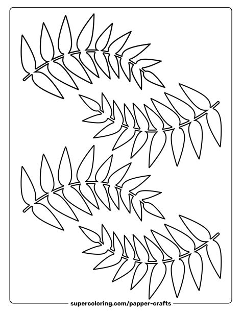 Leaves Of Fern Template Free Printable Papercraft Templates