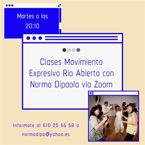 Clases semanales ahora on line y desde casa Río Abierto España