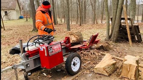 How To Split Largeheavy Ash Blocks Into Boiler Wood Using Timberwolf