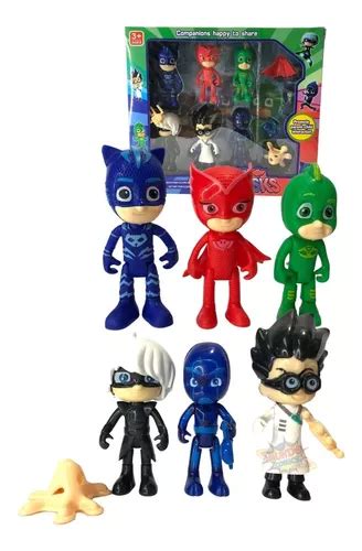 Set De 6 Figuras De Heroes En Pijama Pj Masks 8cm Mercadolibre