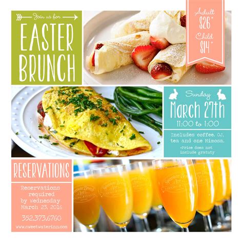 Make Your Reservations For Sweetwater Inns Easter Brunch Sweetwater Inn