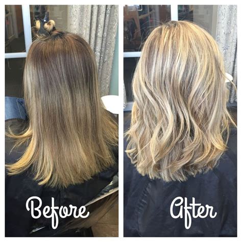 Blonde highlights hair before and after Dirty Blonde Hair With ...