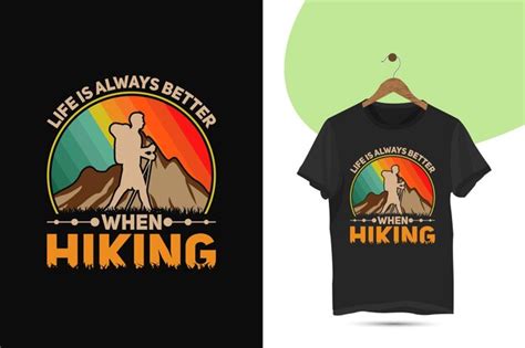 Premium Vector Mountain Hiking Vintage T Shirt Design Vector Template