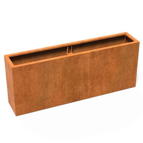 Pot Rectangulaire ANDES CONNECT KIT Sans Fond En Acier Corten