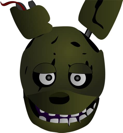 Download Springtrap Head By Djbit Springtrap Head Full Size Png