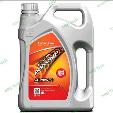 Jual OLI MESIN BENSIN PERTAMINA PRIMA XP SAE 20W 50 KEMASAN 4 LITER API