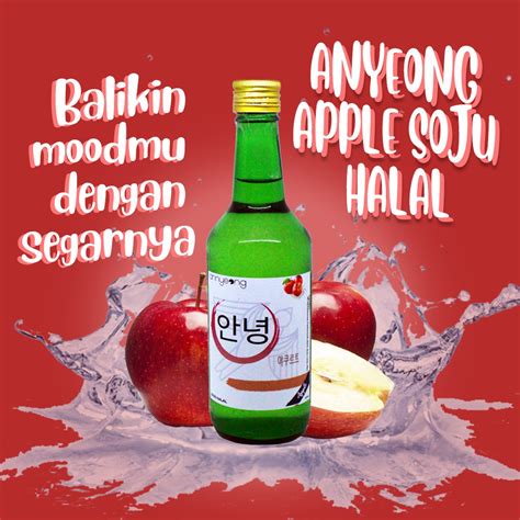 Jual Soju Halal Non Alkohol Mocktail Mojito Korea 360ml Apple