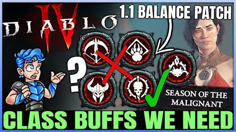 Diablo 4 HUGE Class Buffs Nerfs Patch 1 1 Season 1 Power Ranking