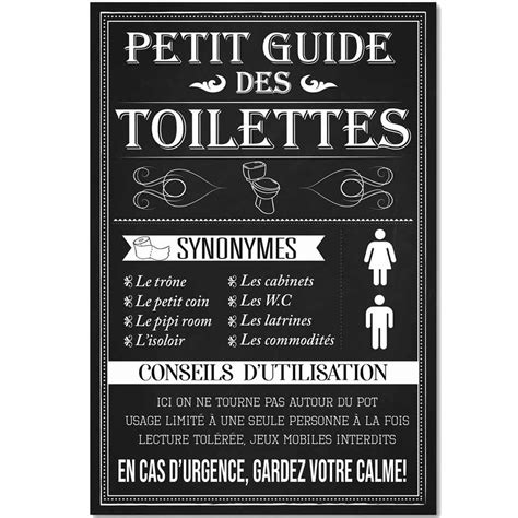 Cadre Toile Canvas Petit Guide Des Toilettes