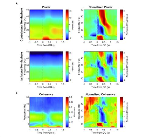 Spectral Power And Coherence During A Trial A Spectral Power