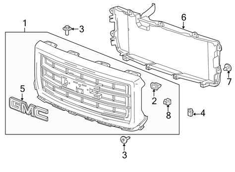 Gmc Sierra 1500 Grille Upper Lower 23254463 Island Gm Duncan Bc