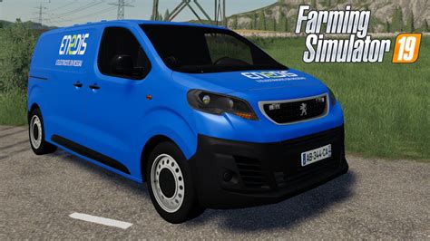 FS19 Peugeot Expert ENEDIS Van Car Mod For Farming Simulator 2019