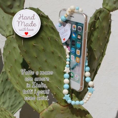 Phone Beads Ciondolo Charm Per Telefono Smartphone Fatto A Mano