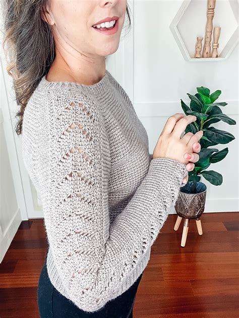 Ravelry Lovely Lace Crochet Sweater Pattern By Briana K Designs