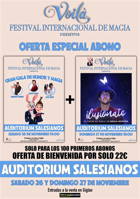 Venta De Entradas Abono Festival Internacional De Magia Auditorium